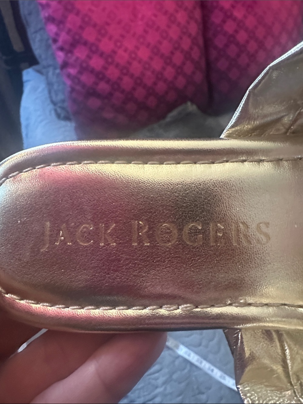 Jack Rogers Metallic Gold Knot Thong Sandals NWOT- Women's - Picture 5 of 6